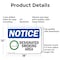 Signmission Designated Smoking Area, 18 in W x Rectangle, Aluminum OS-2PACK-NS-A-1218-L-15402 - alternate 4